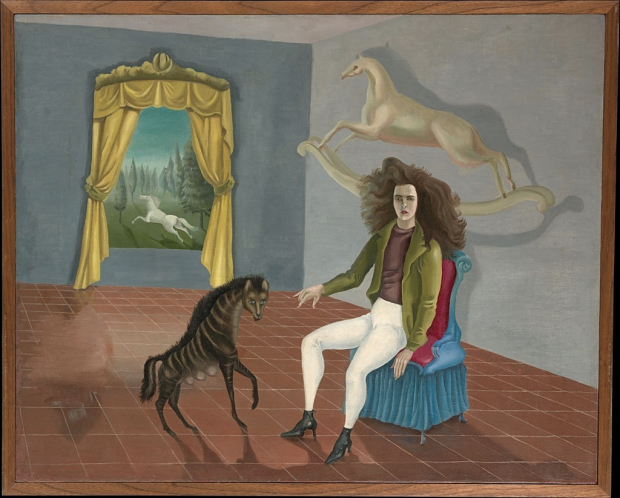 Leonora Carrington, Autorretrato, óleo sobre tela, ca. 1937-1938.