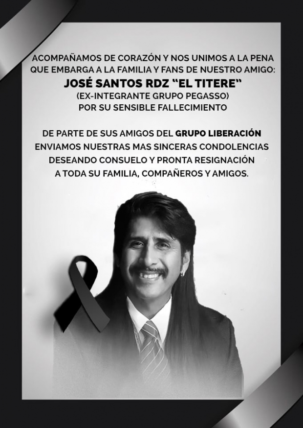 Condolencias por el fallecimiento de José Santos