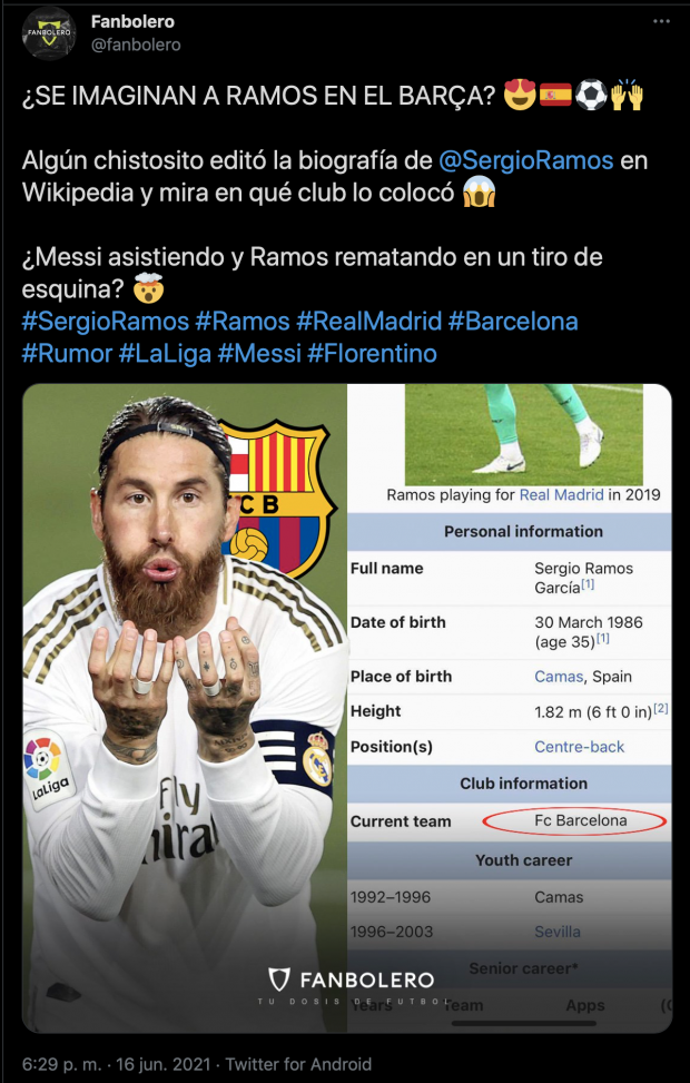 Sergio Ramos se despide este jueves Del Real Madrid.