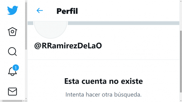 la cuenta falsa de Rogelio Ramírez de la O fue desactivada