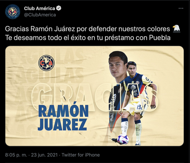 Ramón Juárez participó en varios partidos con Santiago Solari en el América.