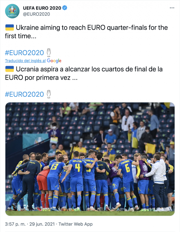 Ucrania vence a Suecia en el último minuto del tiempo extra.