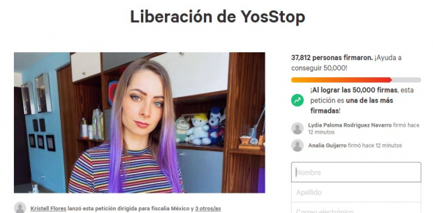 La petición a favor de YosStop