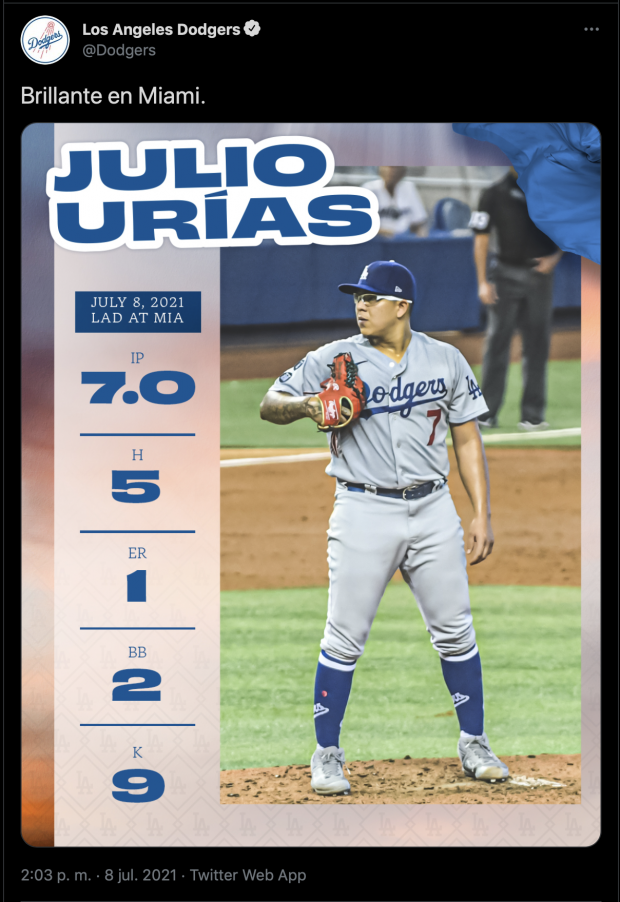 Julio Urías es el referente del beisbol mexicano en la actualidad.