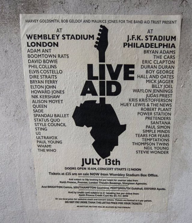 Cartel del concierto Live Aid