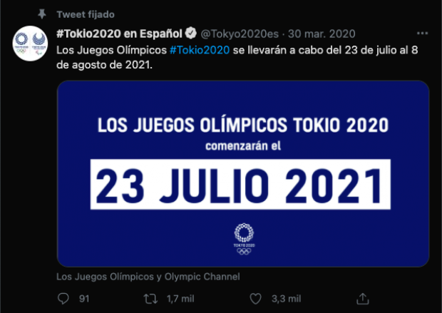 Los Juegos Olímpicos de Tokio serán del 23 de julio al 8 de agosto.