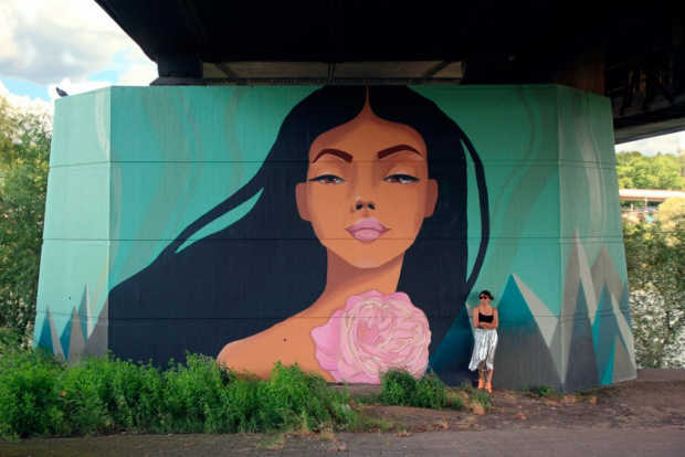 Mural de la artista ecuatoriana Vera Primavera.