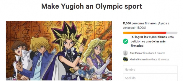 La petición en Change.org para que Yu-Gi-Oh! sea deporte olímpico
