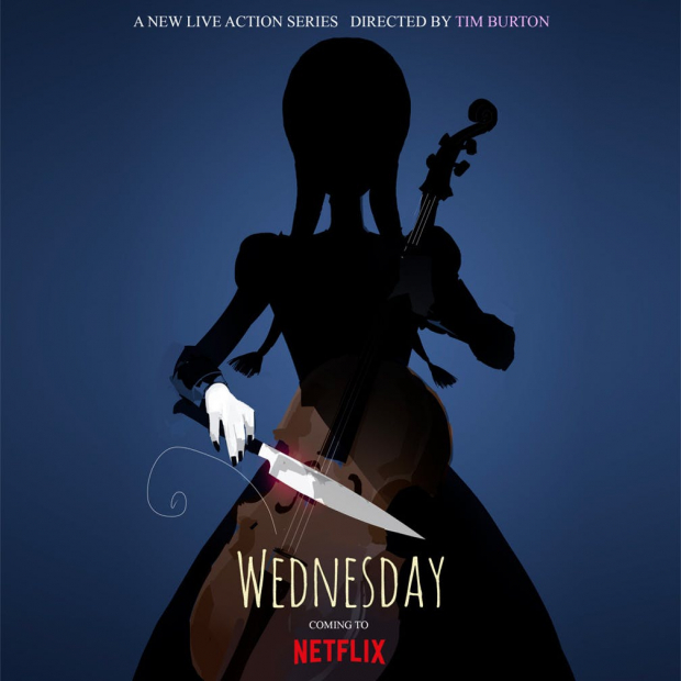 Póster promocional de "Wednesday", de Netflix