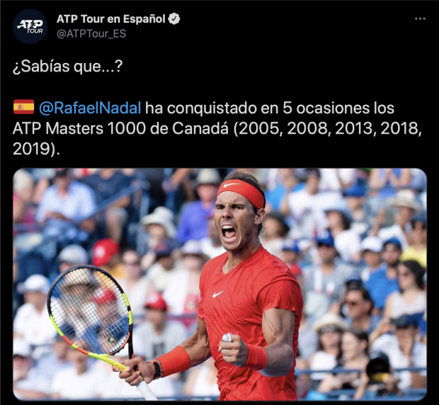 Rafa Nadal es uno de los más ganadores en la historia del tenis.