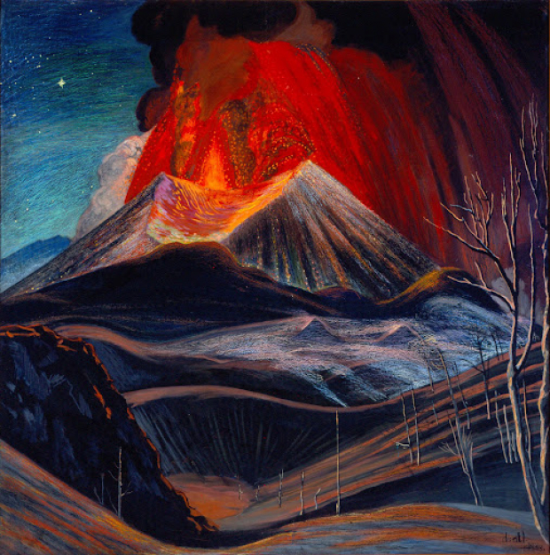 “Erupción del Paricutín”  de Dr. Atl.