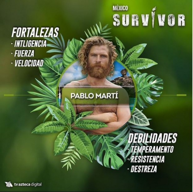 Pablo Martí es el favorito de Survivor México