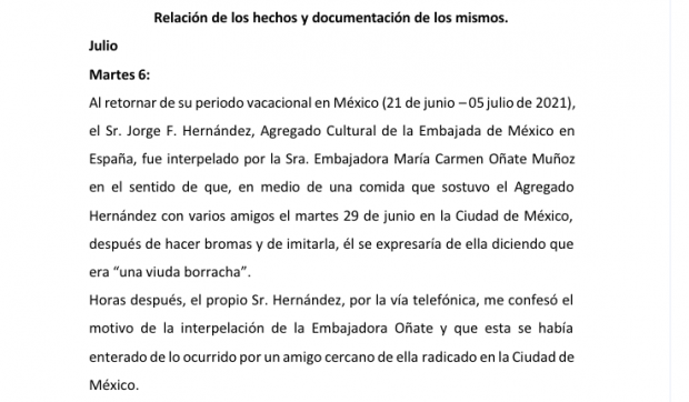 Parte del informe que reveló este martes Aristegui Noticias.