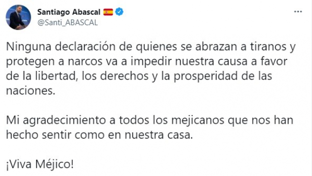 Abascal responde a las declaraciones de AMLO, quien dijo que son "casi fascistas".