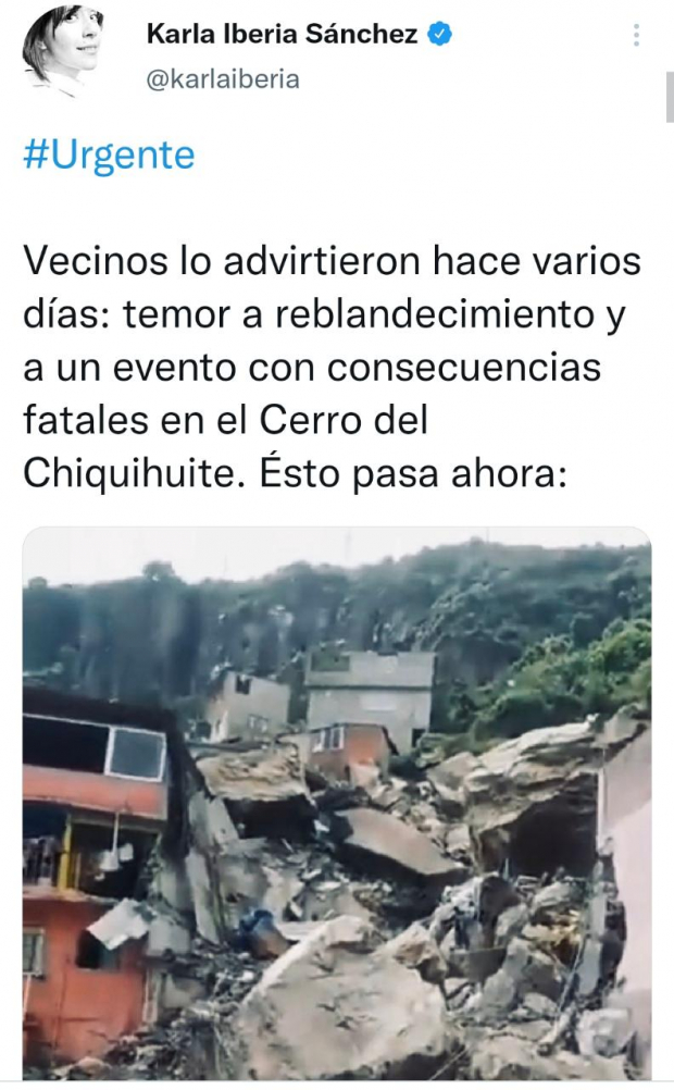 En redes sociales, vecinos denunciaron que habrían advertido a las autoridades sobre los peligros en el Cerro del Chiquihuite.
