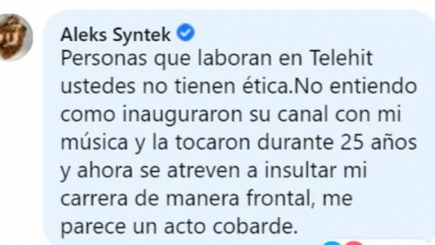 Respuesta de Aleks Syntek