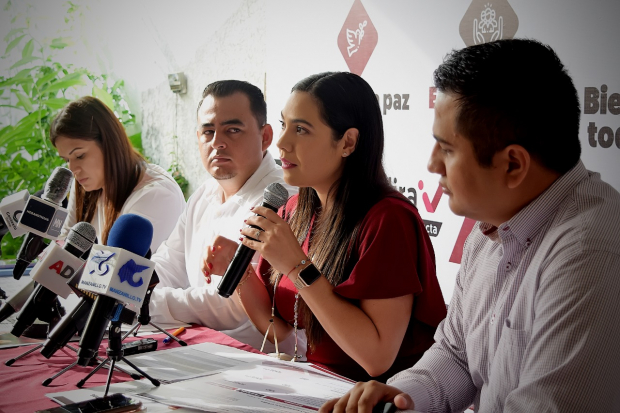 Indira Vizcaíno Silva presentó en rueda de prensa los Foros “Transformemos Colima”