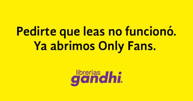 Así anunció Librerías Gandhi su perfil en Only Fans.