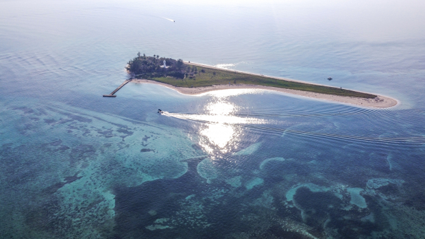 Vista áerea de Isla de los Sacrificios, donde también  es habitual la práctica de snorkel.