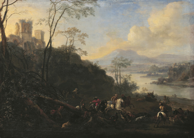 La caza del jabalí, de Philips Wouwerman.