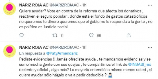 Nariz Roja cuestionó a la diputada de Morena, Patricia Armendáriz
