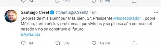 Santiago Creel respondió al Presidente Andrés Manuel López Obrador