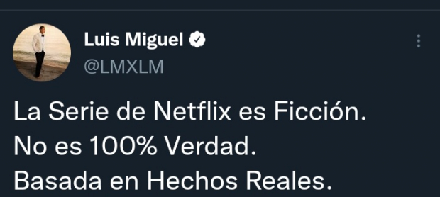 Tuit de Luis Miguel