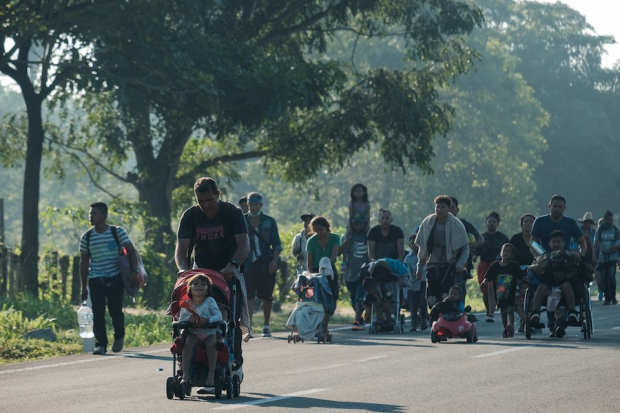 La caravana migrante, en su llegada a Pijijiapan, Chiapas, el pasado 2 de noviembre.