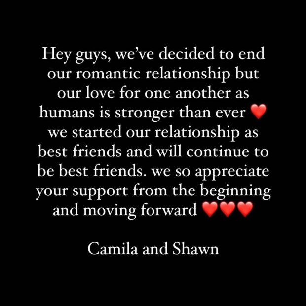 El mensaje de Camila Cabello y Shawn Mendes