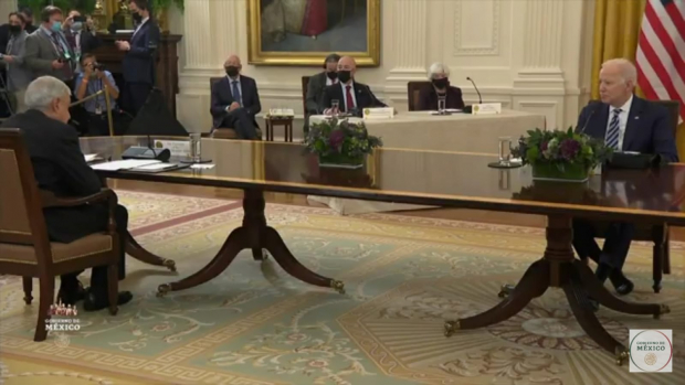 AMLO, Joe Biden y Justin Trudeau se reúnen en la Casa Blanca.