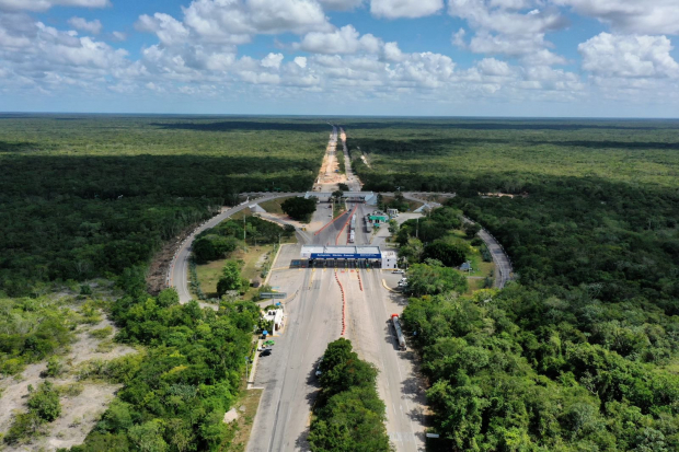 Avance de la obra del Tren Maya en su tramo 4, en Yucatán, en octubre pasado.