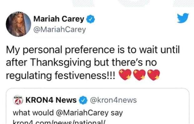 Mariah Carey opinó sobre poner las luces de Navidad semanas antes