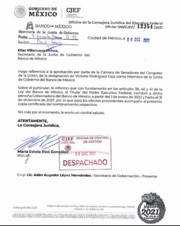 AMLO designa a Victoria Rodríguez Ceja como gobernadora del Banxico