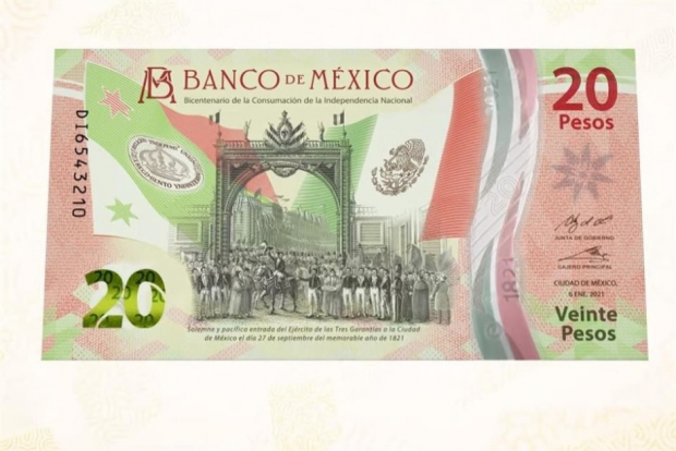Nuevo billete mexicano de 20 pesos