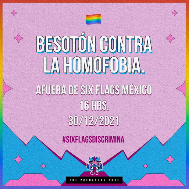 Colectivos LGBTIQ+ convocan a "Besotón contra la homofobia" en Six Flags México.