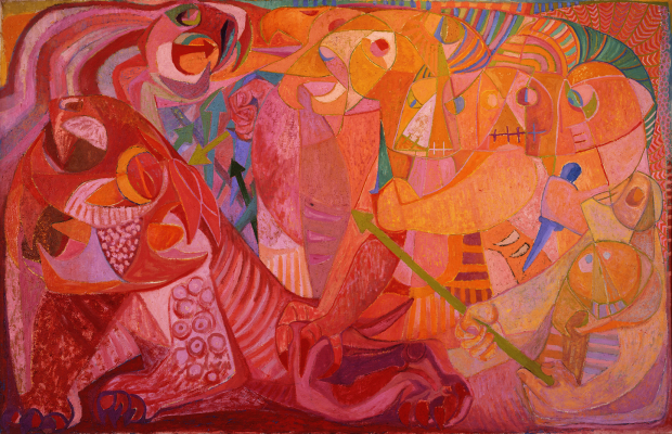 La lucha, óleo sobre tela, 1958.