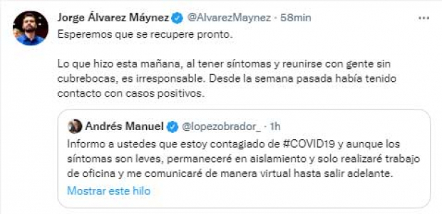 Jorge Álvarez Máynez calificó como irresponsable el actuar del Ejecutivo