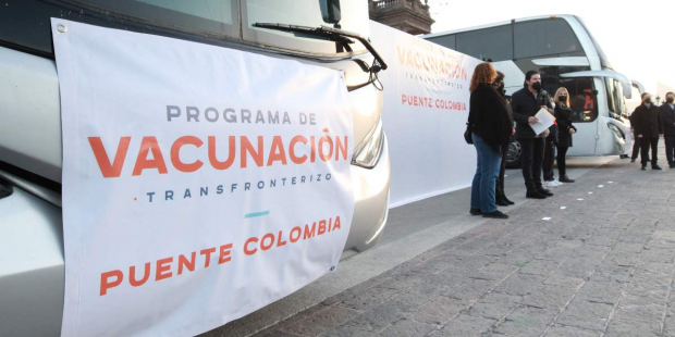 El gobierno del nuevo Nuevo León arrancó el “Programa de Vacunación Transfronteriza, Volumen 2" con la salida de 10 autobuses.