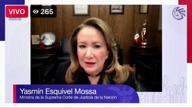 La ministra de la Suprema Corte de Justicia de la Nación Yasmín Esquivel Mossa.