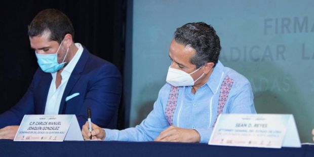 Así se realizó la firma del documento para erradicar la trata de menores en Quintana Roo.