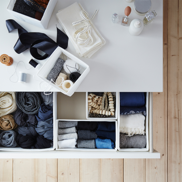 Las cajas “Skubb” te facilitan organizar la ropa interior, calcetines o accesorios pequeños.