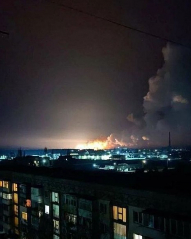 Fotografía de las explosiones en la ciudad de Járkov, Ucrania.