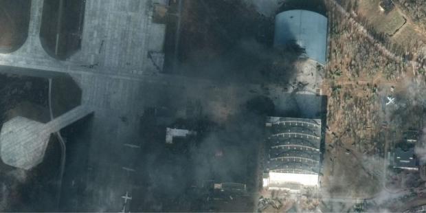 Imagen satelital del hangar.