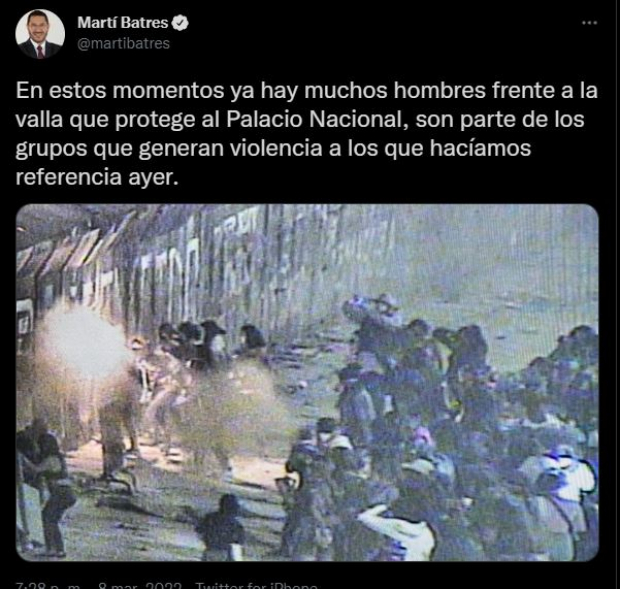 Así informó Martí Batres sobre la presencia de hombres en las valles de Palacio Nacional.