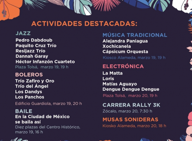 Con más de 50 actividades gratuitas, del 19 al 21 de marzo tendrá lugar el Festival de la Primavera 2022 en la Ciudad de México