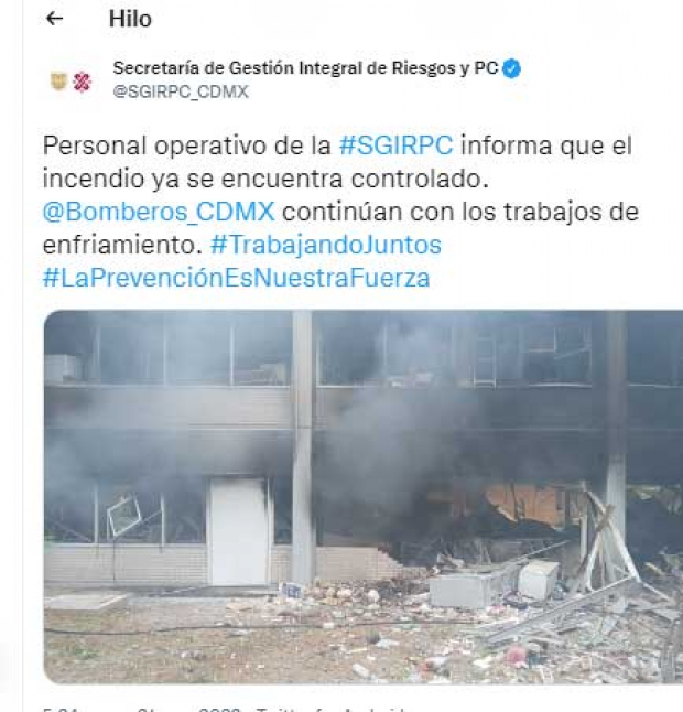 Bomberos sofocan incendio en la FES Zaragoza