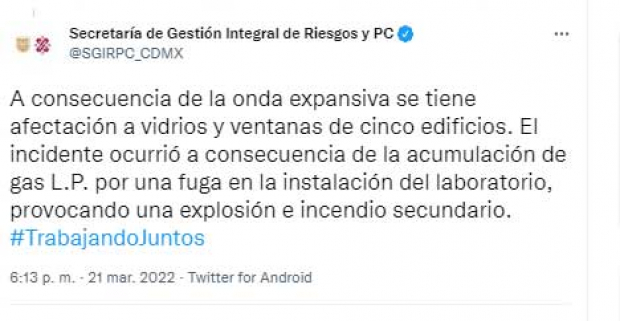 Acumulación de gas LP provocó la explosión en la FES Zaragoza