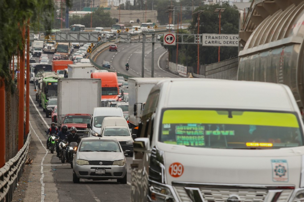 El bloqueo de ayer en la carretera México-Pachuca.