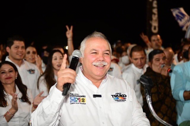 César Verástegu,  candidato de  Va por Tamaulipas, en el inicio de su campaña.