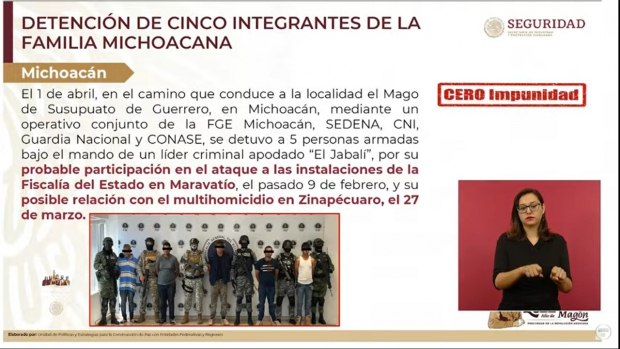 Los detenidos estarían involucrados con La Familia Michoacana.